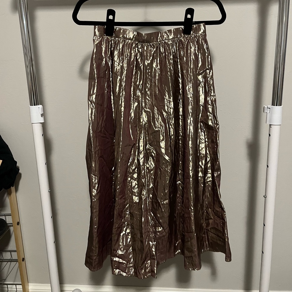 Rose Gold Midi Skirt